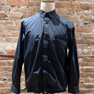 Sacai Lightweight Shirt Jacket – Navy Ripstop (Model 24-03483M)